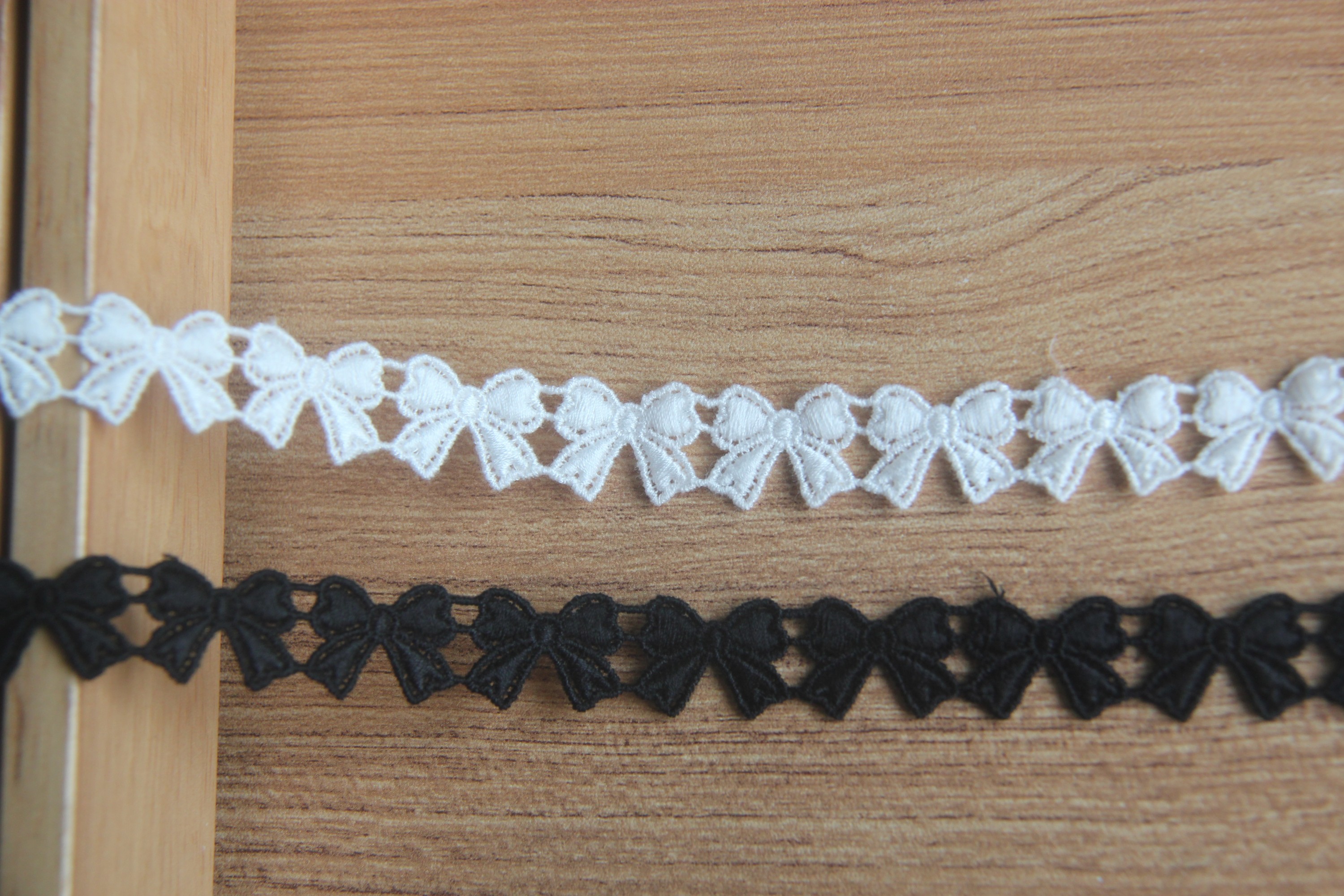 F16G3蕾丝花边手工DIY辅料 日版水溶 丝光棉 蝴蝶结 宽1cm工艺品详情8