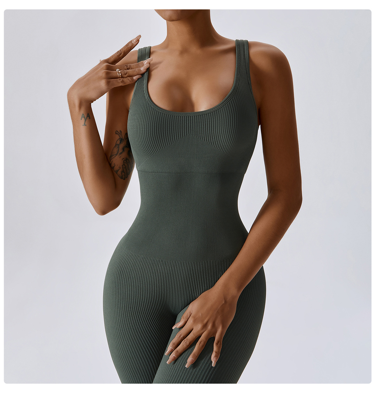 Spring European and American seamless one-piece yoga dress, dance belly tightening and body shaping exercise elastic tight one-piece dress 6848 pic 25
