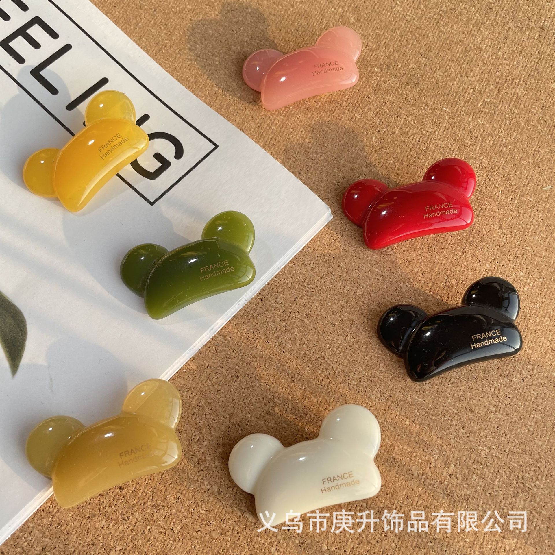 Korean atmosphere acetate crushed hair clips, side clips, simple straight clips, duckbill clips, summer high-end style bangs clips for women pic 4