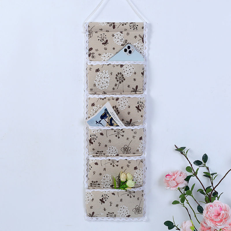 收纳袋棉麻宿舍挂袋墙挂式多层门后厨房卫生间床上壁挂悬挂式杂物详情19