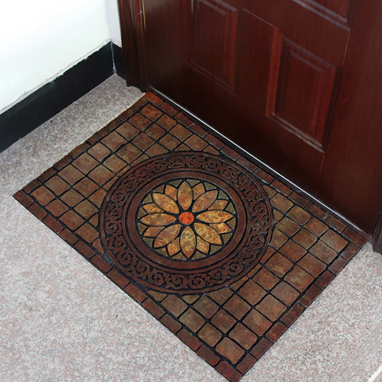 欧式大门口地垫入户门垫半圆形室外门外橡胶塑料门前进门踩脚垫子详情8