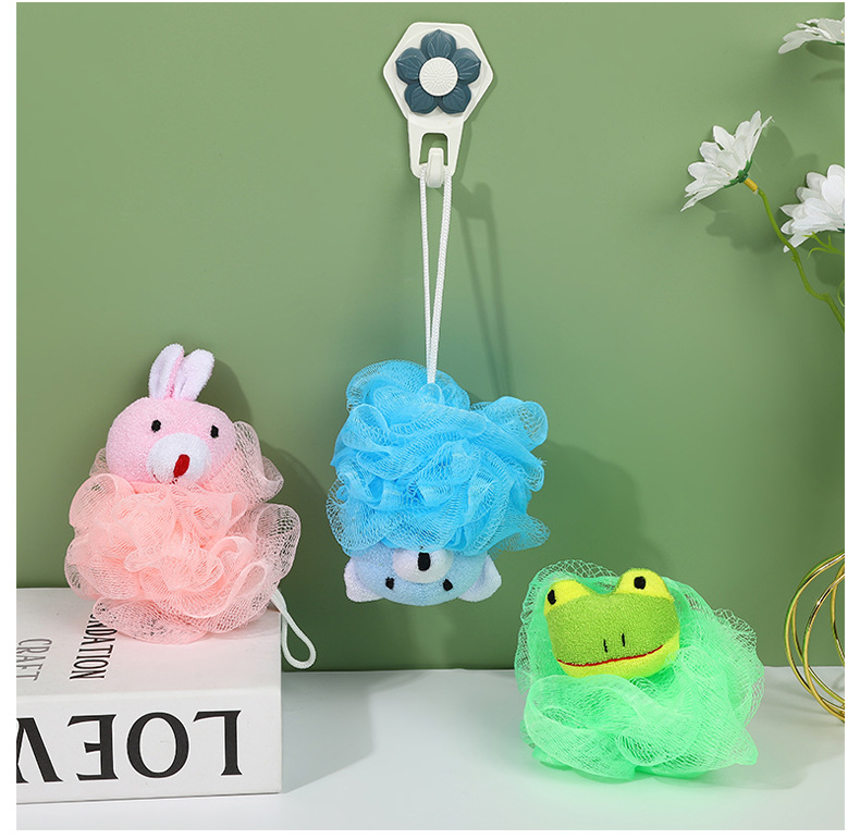 儿童沐浴球洗澡搓背沐浴擦卡通动物洗澡巾宝宝沐浴花洗澡玩具浴球详情15