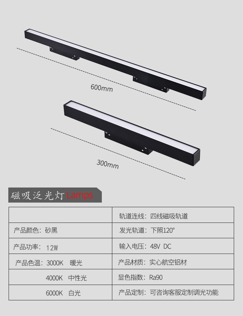 Qifan Intelligent Magnetic Attraction led magnetic Track Light Manufacturer, embedded track light, strip light, Spotlight pic 28
