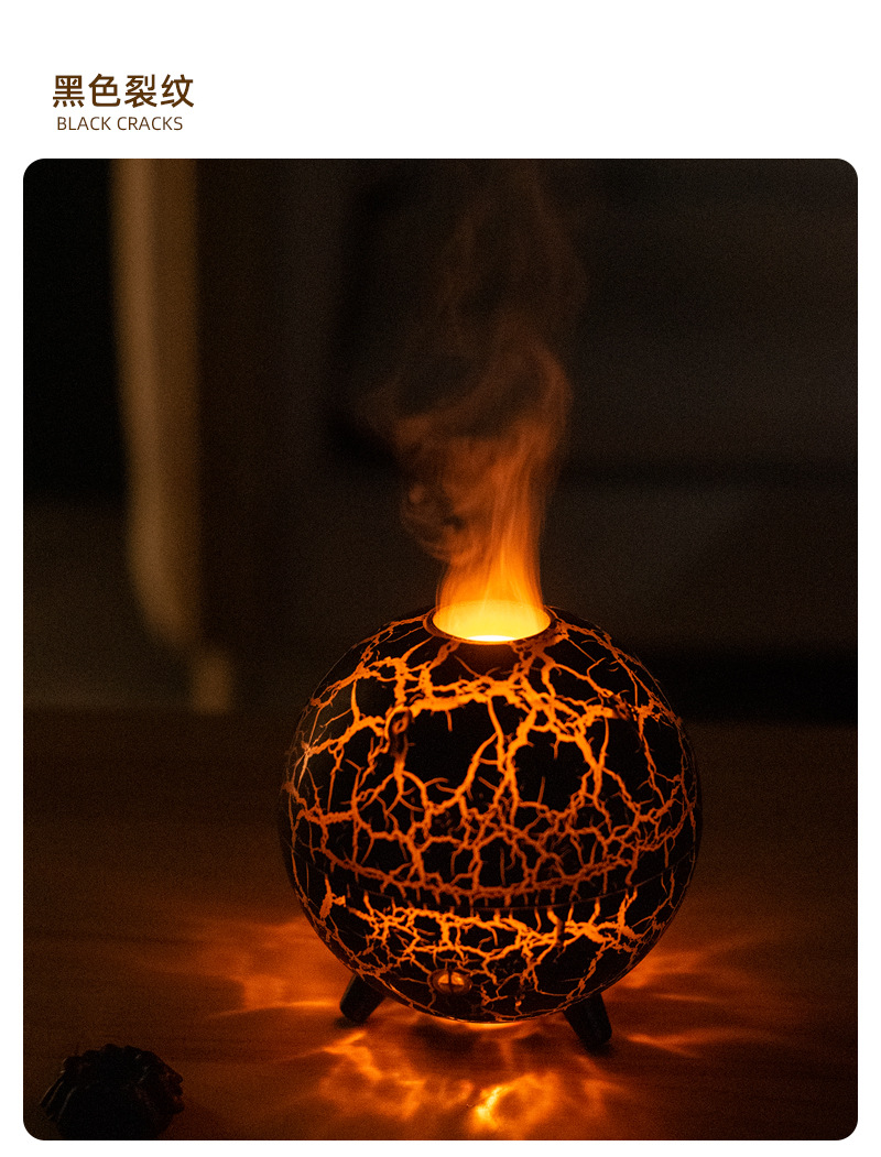 24年新款香薰机火焰裂纹投影加湿器空气净化器小型香氛机详情16