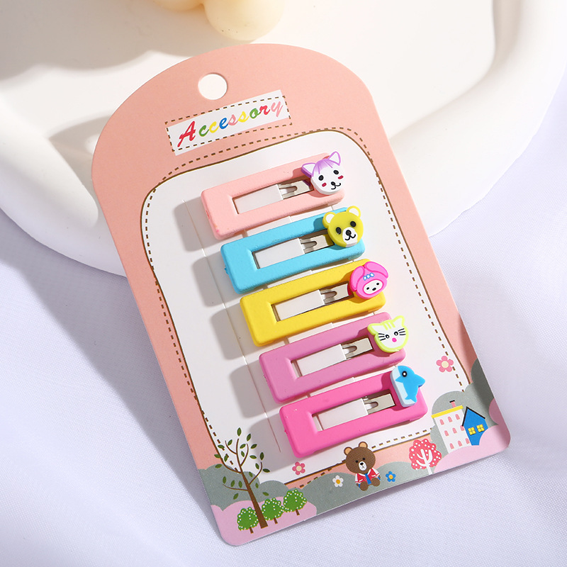 女童彩色多巴胺BB夹宝宝可爱小熊爱心卡通后脑勺碎发夹女孩刘海夹详情18