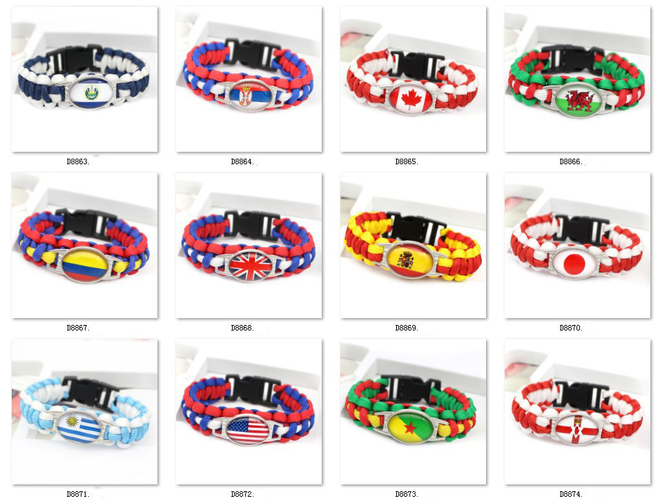 世界各国国旗手环 委内瑞拉 巴拉圭  国旗伞绳编织手链详情40