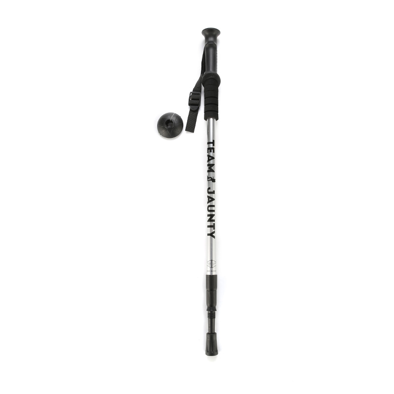 Three-section telescopic straight handle curved handle high-strength aluminum alloy outdoor hiking poles, walking sticks and walking crutches pic 7