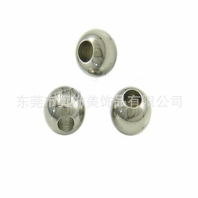 不锈钢通孔珠 钻孔珠 钢珠钻孔  串珠饰品多规格详情13