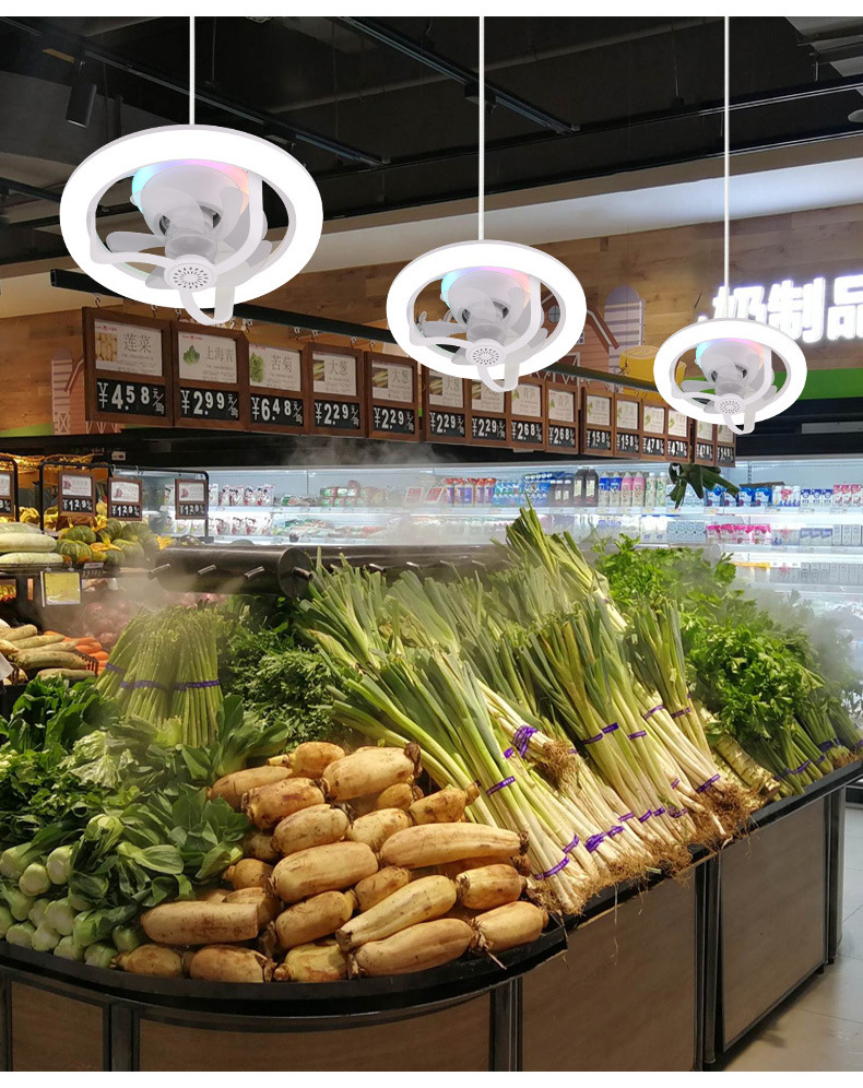 360° oscillating aromatherapy fan lamp, minimalist style, ultra-quiet ceiling fan lamp for hall, dining room and bedroom pic 19