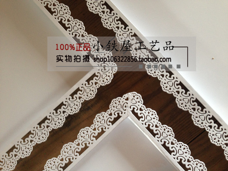 欧式托盘长方形西点盘铁艺蛋糕盘甜品展示方盘蕾丝边茶盘白色平盘详情4