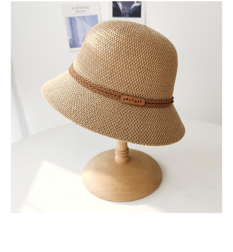 麻花装饰透气渔夫帽子女春夏天百搭遮阳盆帽日系休闲旅游圆顶礼帽详情18