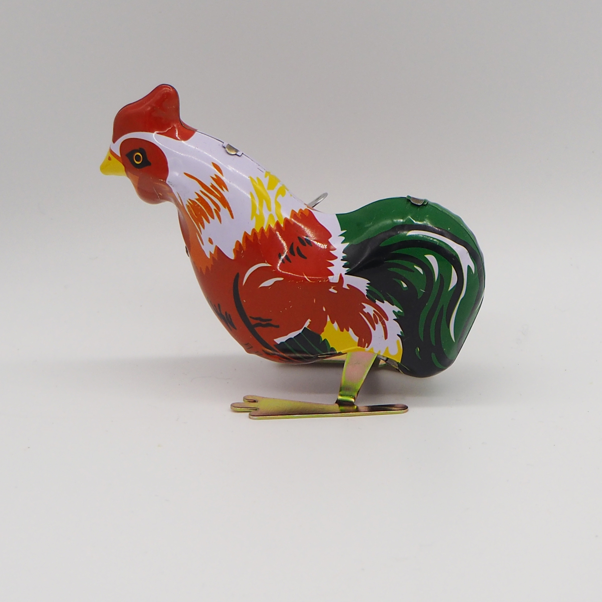 Nostalgic and retro pure handcrafted tin strip Rooster, Jumping Rooster, 80s generation tin toy collection, Douyin same style pic 5