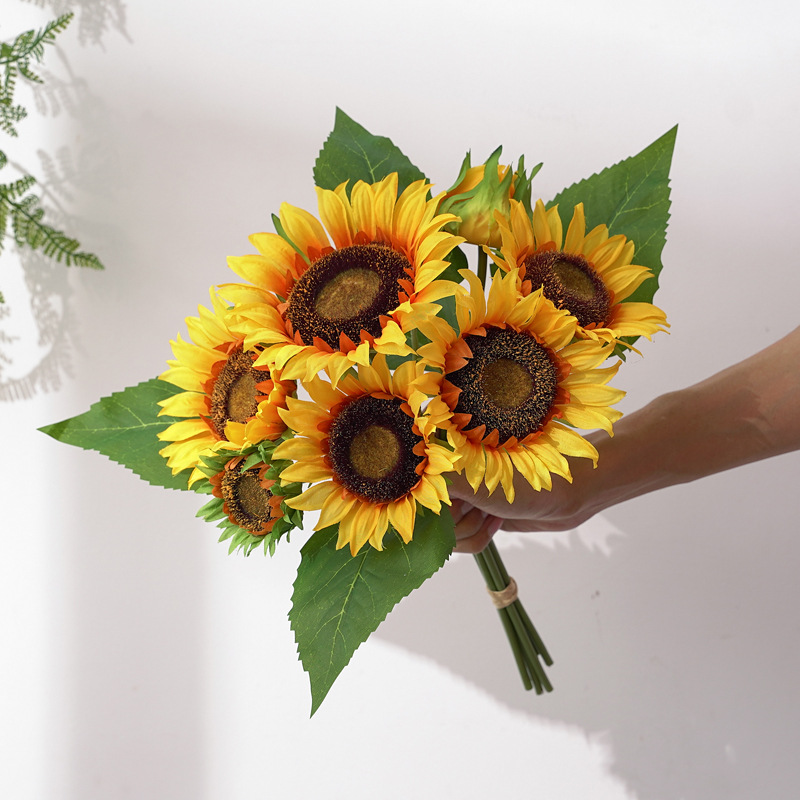Artificial flowers, artificial lawns, artificial trees, creative high-end sunflowers, sunflower bouquets, artificial flowers for home decoration, salbutted chrysanthemums, artificial flowers, dance props, artificial flowers, artificial lawns, artificial trees pic 14