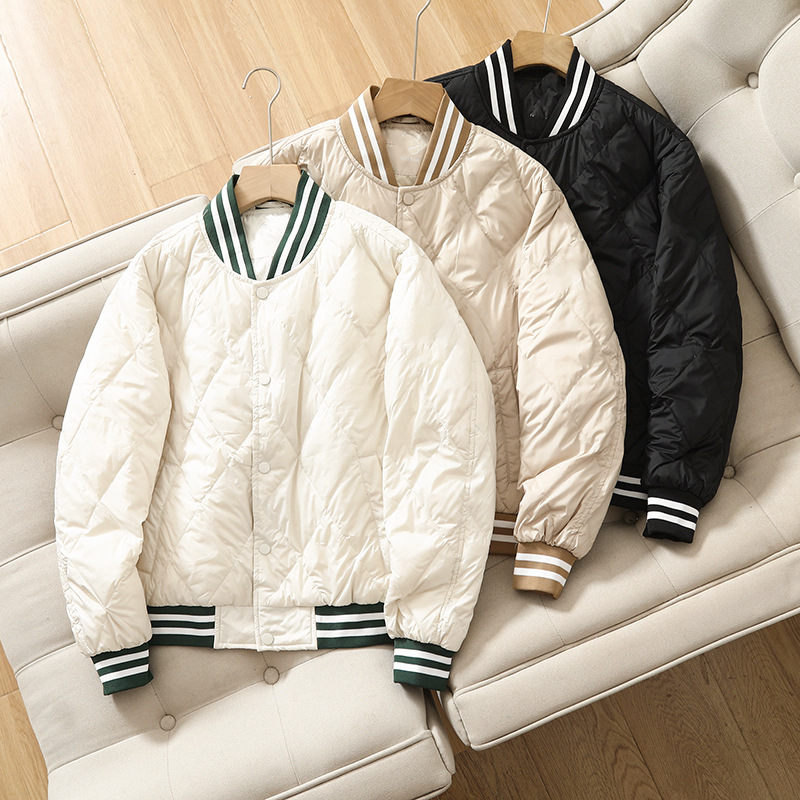 BO家原厂元单 轻薄同款秋冬保暖棒球领款式情侣男士羽绒服详情19