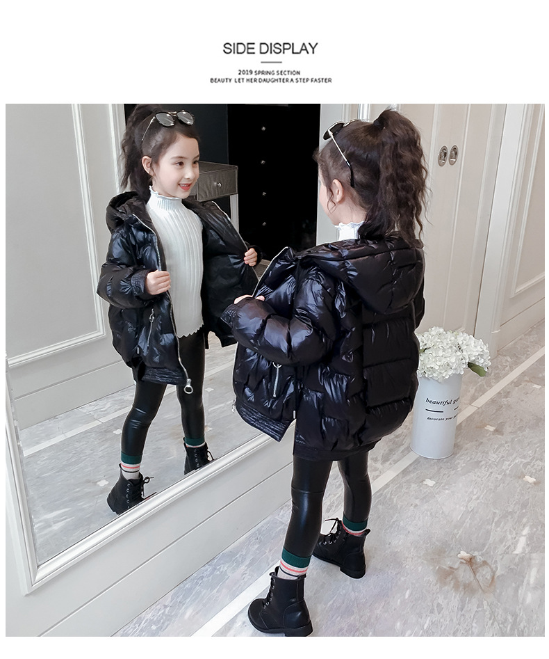 2022 New style of winter cotton-padded clothes for girls: Stylish and casual cotton-padded clothes for little girls, thickened Korean version for big kids to wear outside in winter pic 18