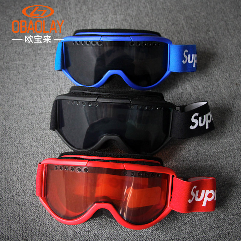 批发爆款滑雪眼镜雪地防雾装备滑雪护目镜双层防风单双板滑雪镜详情15