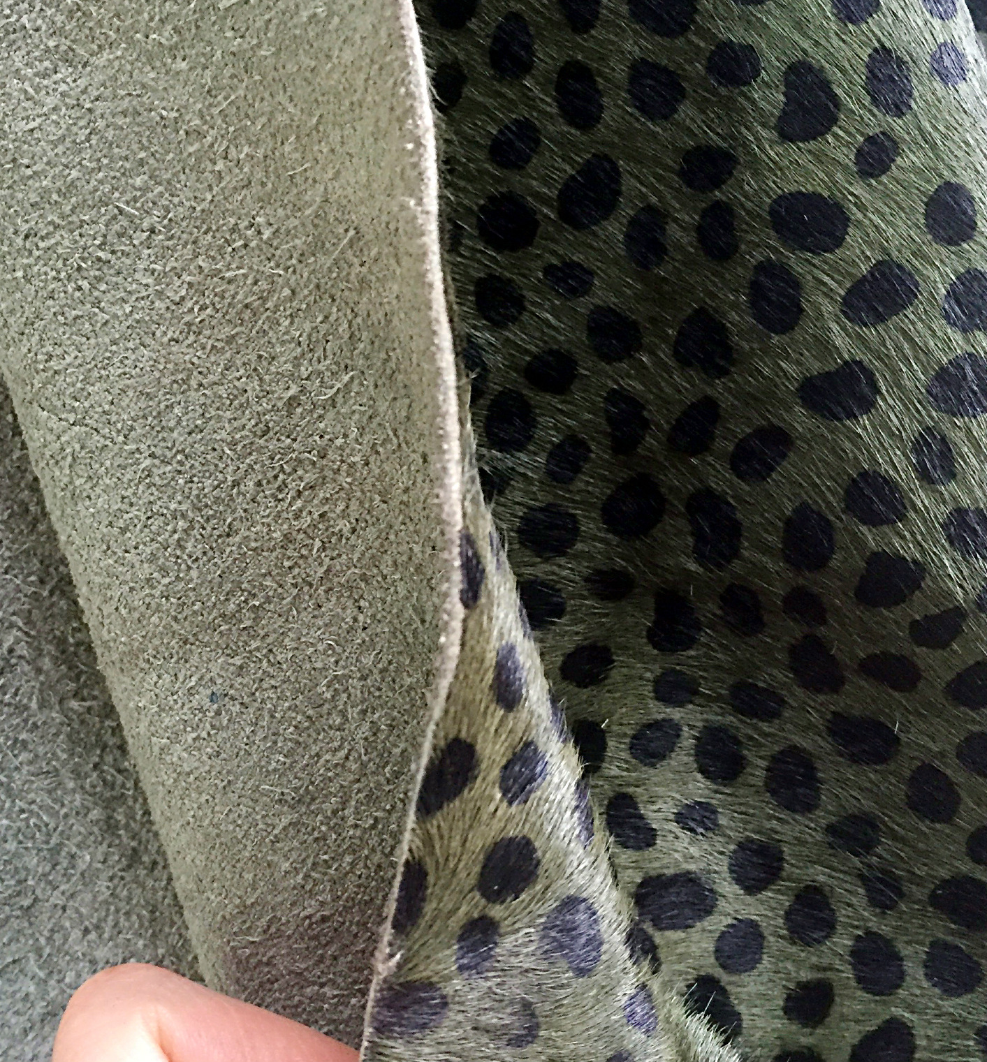 Yiwu genuine leather horsehair classic military green little leopard dot horsehair printed horsehair accessories Colorful horsehair pic 8