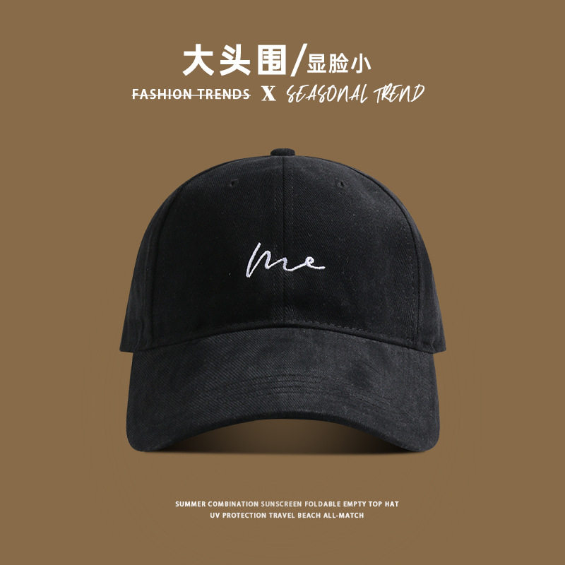 A Korean-style baseball cap that makes the face look smaller, with a wider brim for women to cover the cheekbones and a darker waistband. A sun hat with a red baseball cap for men pic 9