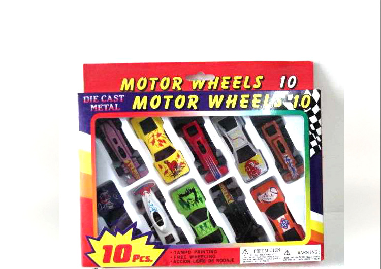 Cross-border alloy cart 10pcs caja de color caja de regalo 10pcs 10pcs pack coche de juguete para niños alloy sliding cart pic 2