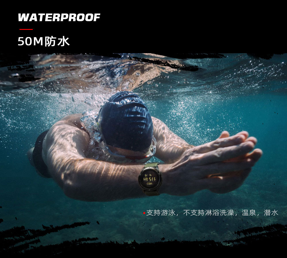 Outdoor sports watch, mountain climbing and swimming step counter, metronome, compass, student waterproof electronic watch, carbon fiber pic 15