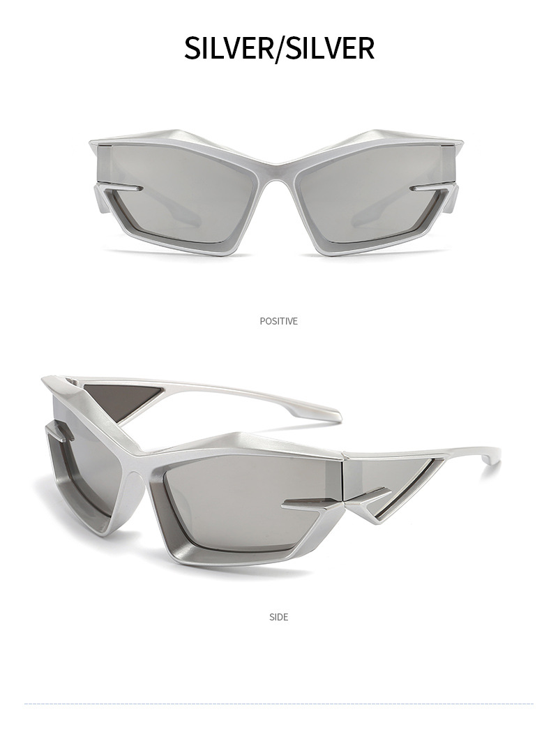 2022 New European and American futuristic tech sunglasses Y2K street style fashion show sunglasses, cross-border heterosexual sunglasses pic 18