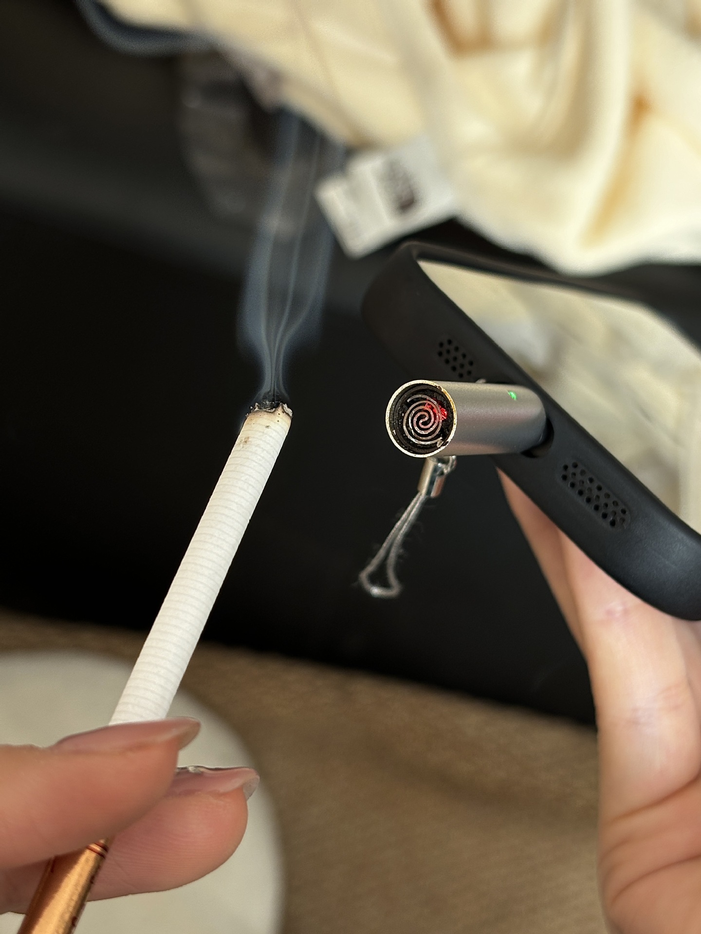 合金材质吹气振动防风TYPE-C手机点烟器便携迷你点火器即插即用详情22