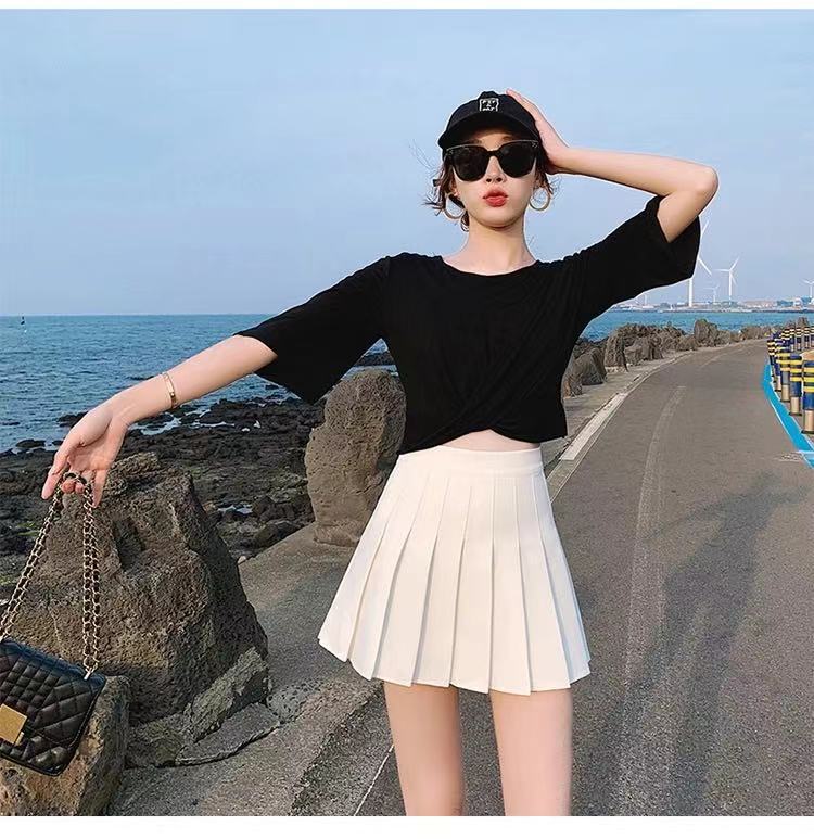 Pleated skirt 2023 new large-sized half skirt for women, JK skirt for spring and summer, all-roundable for chubby girls, high-waisted short skirt, A-line skirt pic 15
