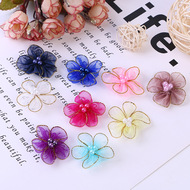 金边纱带康乃馨立体手工花朵 diy饰品配件头饰服装辅料胸花定zuo详情6