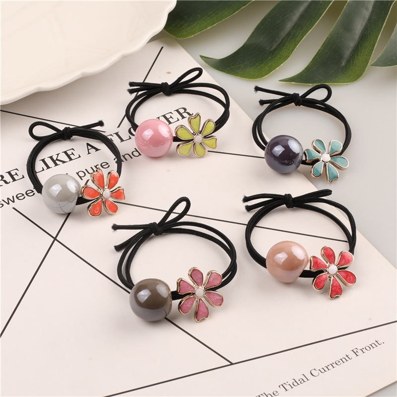 Korean style hair tie Internet celebrity Instagram forest-themed flower hair tie, stylish and elegant little Daisy hair band, hair tie rubber band pic 14