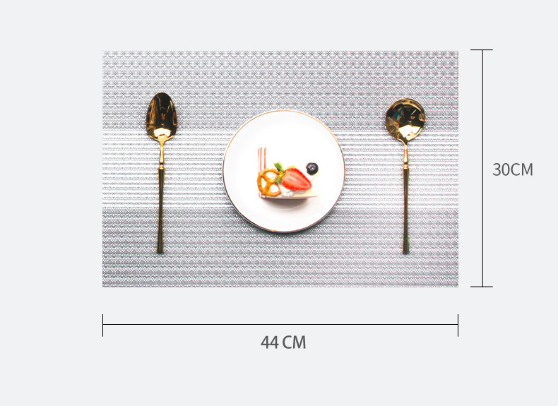 Ningxin Nordic-style placemats, eco-friendly pvc table MATS, thickened woven placemats, heat-insulating placemats, blended sequined Western placemats pic 5