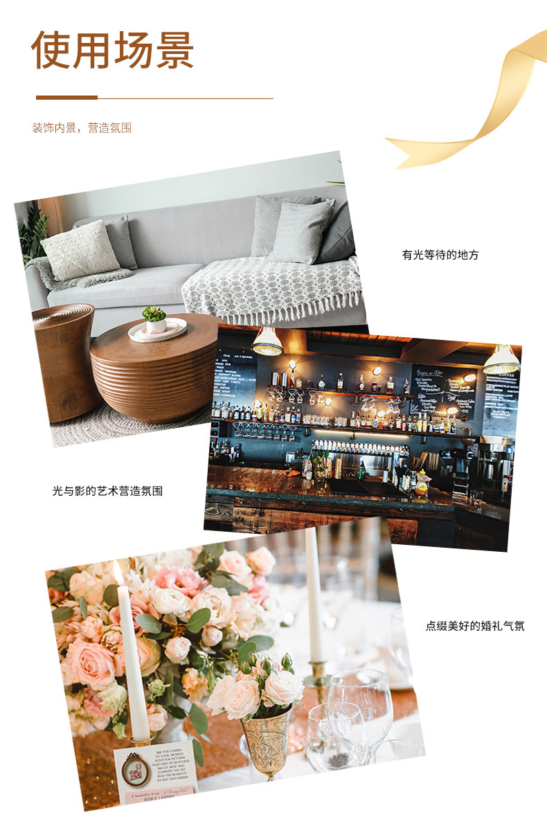 Powder-coated LED lights, electroplated small hearts, electronic candle lights, electronic colored lights, festival decorative atmosphere lights, wedding candl pic 13