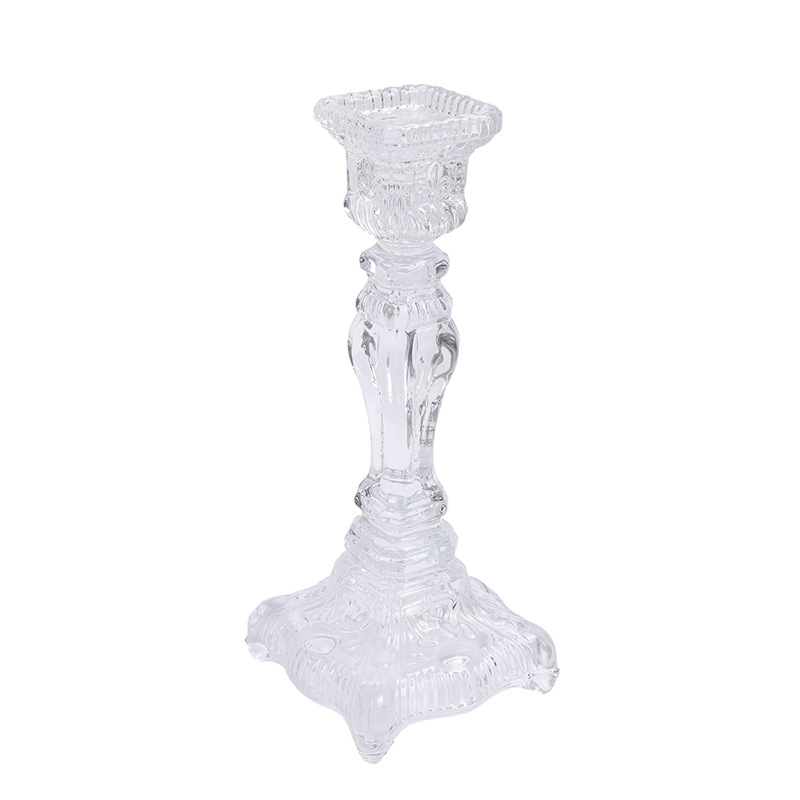 ins French-style European-style pole-shaped hall, high-legged glass crystal candlesticks, bar, milk tea shop, soft decoration and living room pic 7