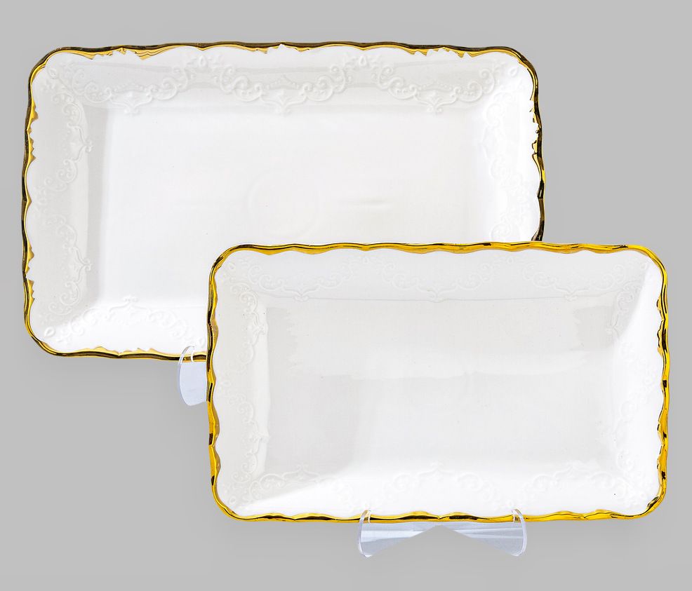 Wholesale of light luxury ceramic tableware sets, high-end gold-plated plates with gold edges pic 7