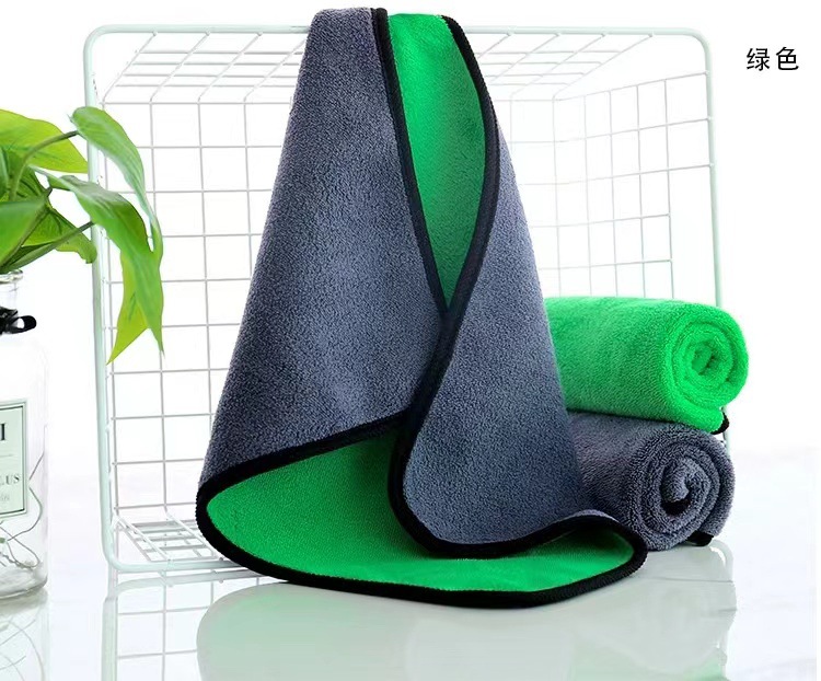 Alta densidad coral fleece doble cara toalla de dos colores toalla de lavado de coches limpieza de limpieza limpieza suave y fuerte absorción de agua no cae toalla pic 11