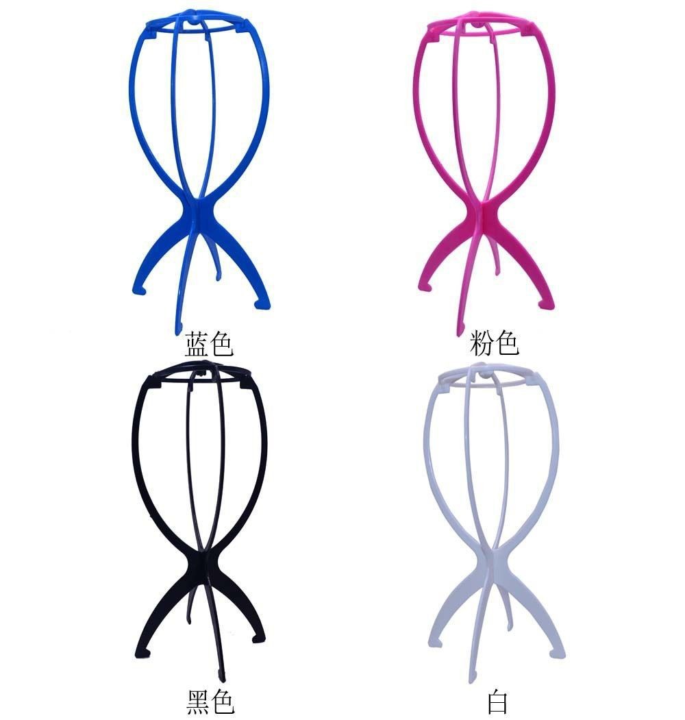 Pelucas soporte para la cabeza accesorios para el cuidado de la peluca soporte de plástico para la peluca cuatro colores opcional para la cabeza pic 3