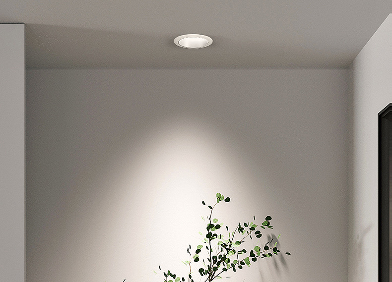 Small hill anti-glare spotlight led embedded home living room ceiling smart three-color variable light ceiling cob wholesale pic 10