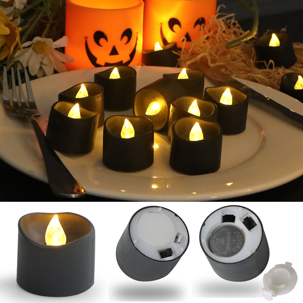 New products from the manufacturer, Halloween atmosphere decoration, black tearful plastic simulation small candle lights, battery candle lights, electronic candles, birthday candles, thousand colorful day candles pic 11