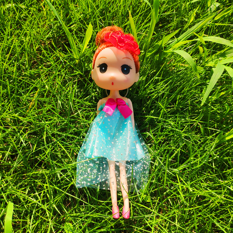 新款韩版DIY芭比娃娃16cm迷糊娃娃公仔挂件女孩玩具1元钥匙扣详情5