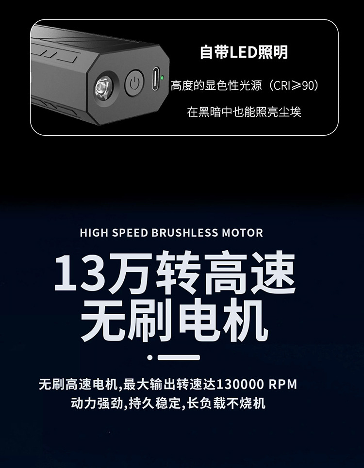 其他 跨境爆款涡轮风扇充电迷你USB手持锂电风扇13万转高速无刷电机户外便携 USB风扇、迷你风扇详情6