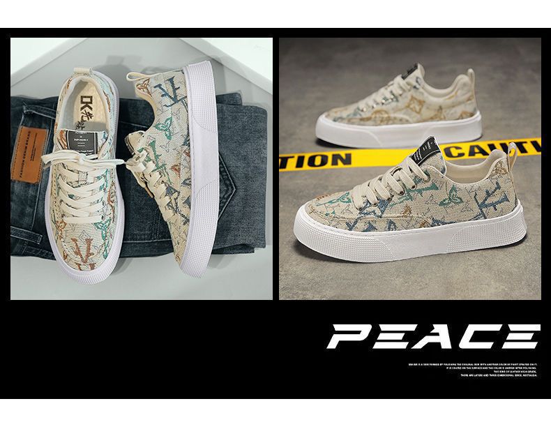 男鞋春季2024新款透气帆布鞋潮流百搭平底老北京布鞋平底防滑板鞋详情11