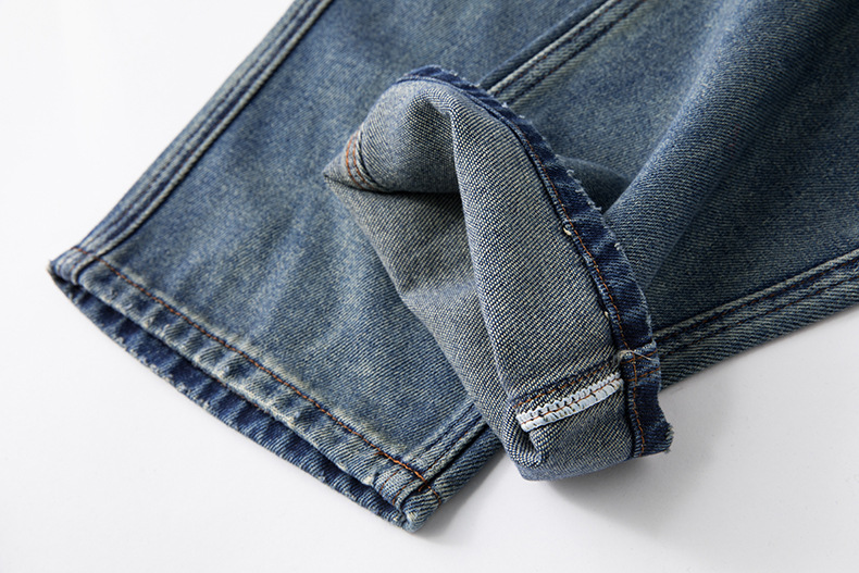 High-waisted straight-leg jeans for women, Spring 2023 new style, loose, slimming, drape, retro and nostalgic, floor-length wide-leg pants pic 34