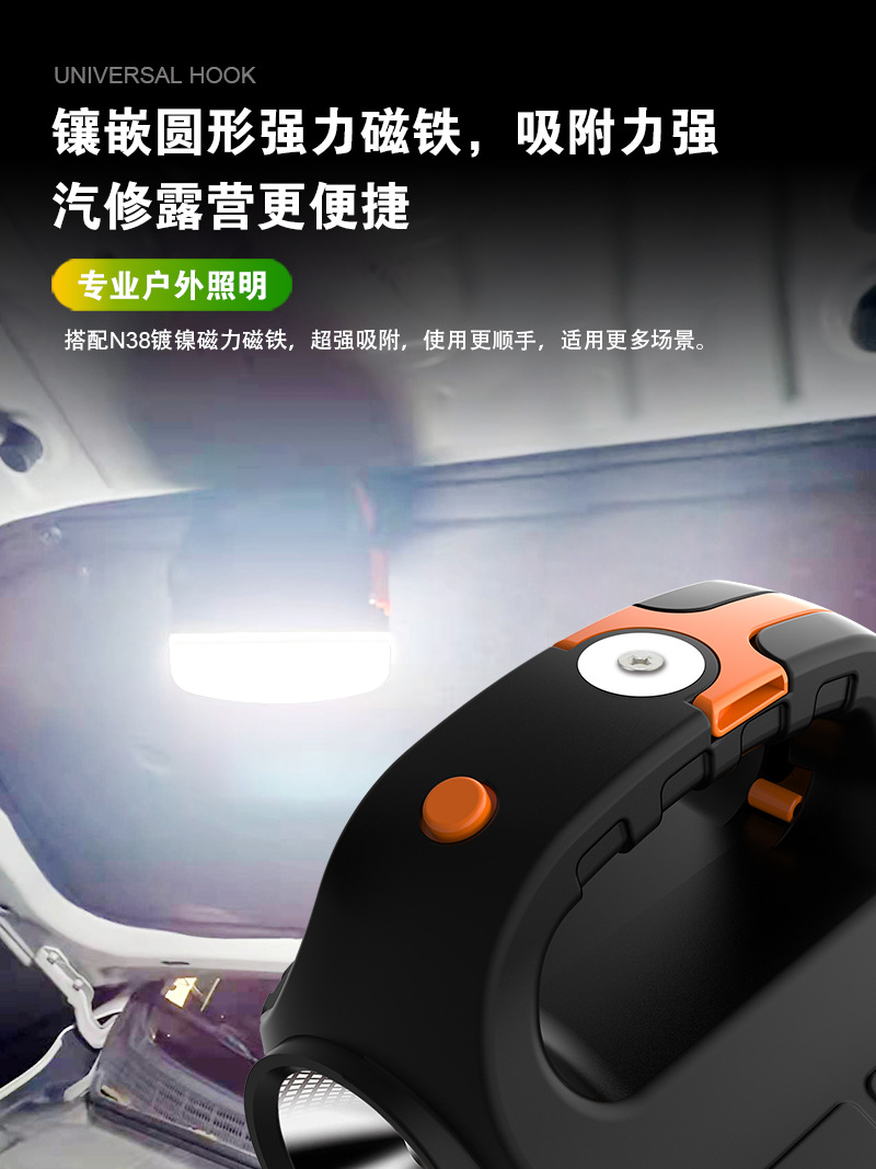 Outdoor lighting flashlight, ultra-bright multi-functional camping lamp, USB tent lamp, camping lamp, led rechargeable campsite lamp pic 4