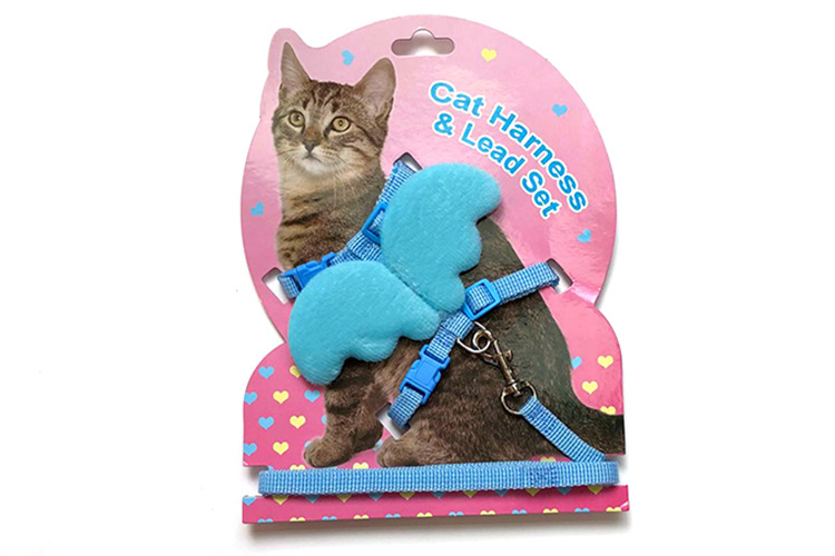 Wholesale of cross-border bestseller Aishangchong cute wing chest and back leash, small dog vest style pet cat walking leash pic 10