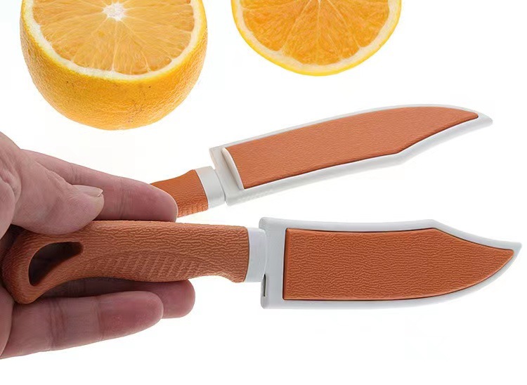 不锈钢水果刀削皮刀二合一套装带套折叠家用精致多功能香蕉刀弯刀详情23