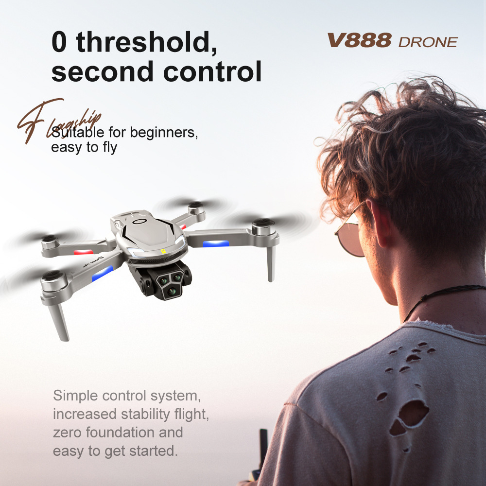 新款跨境儿童玩具遥控飞机 航拍高清8K长续航四轴无刷无人机drone详情15