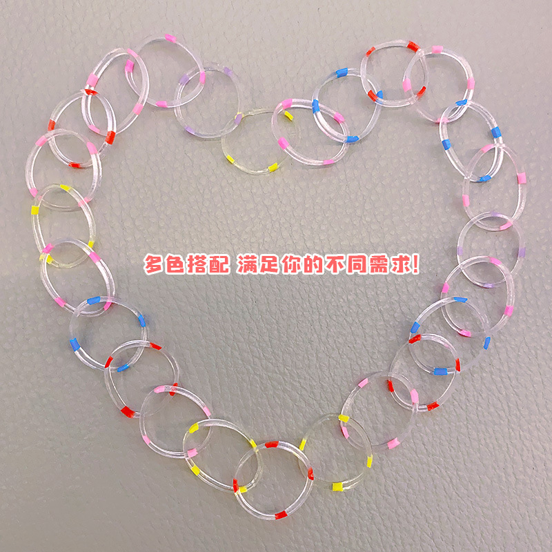 Children's disposable rubber band, girls' hair band, strong pulling, no breakage, no damage to hair, small hair band, hair tie, baby's colorful rubber band pic 8