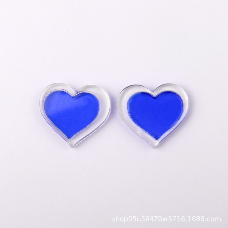 Wholesale of new acrylic color heart-shaped pieces diy handmade jewelry, earrings, necklaces and headwear materials pic 6