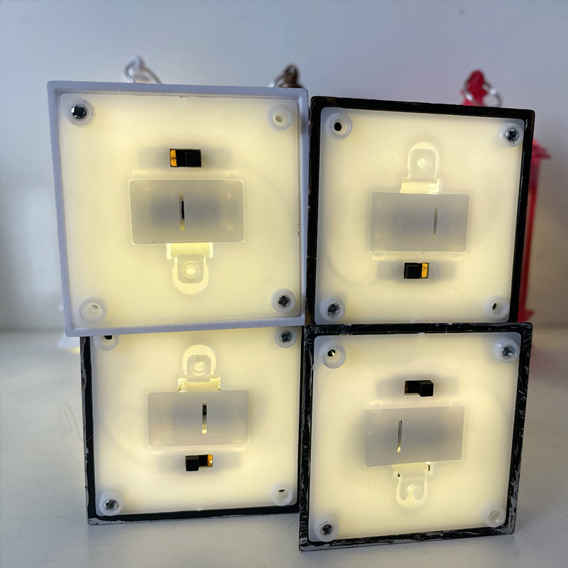 Cross-border Christmas water-filled small wind lantern handicrafts, creative window display items, LED illuminated Santa Claus night lights pic 10