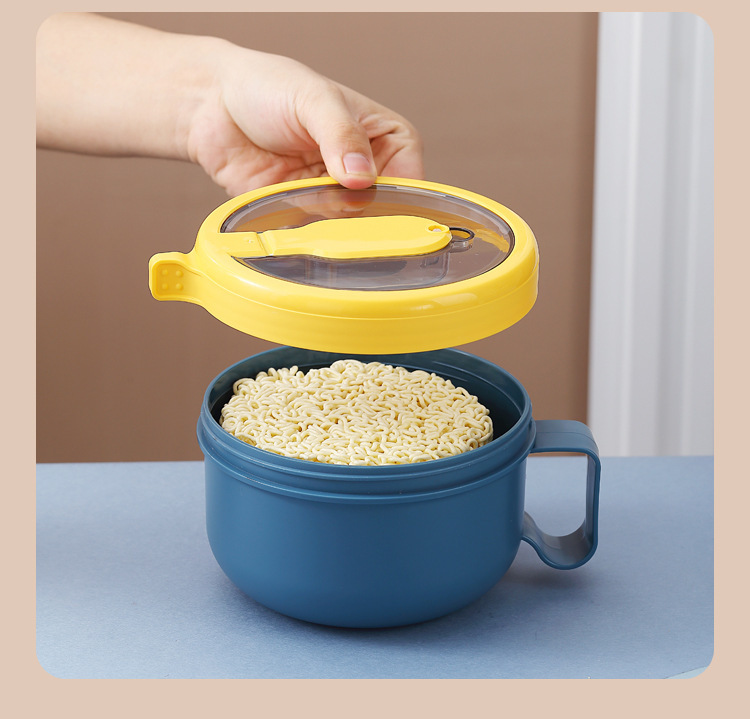 网红泡面碗学生便当盒带把手微波炉午餐宿舍大号保温上班便携饭盒详情4