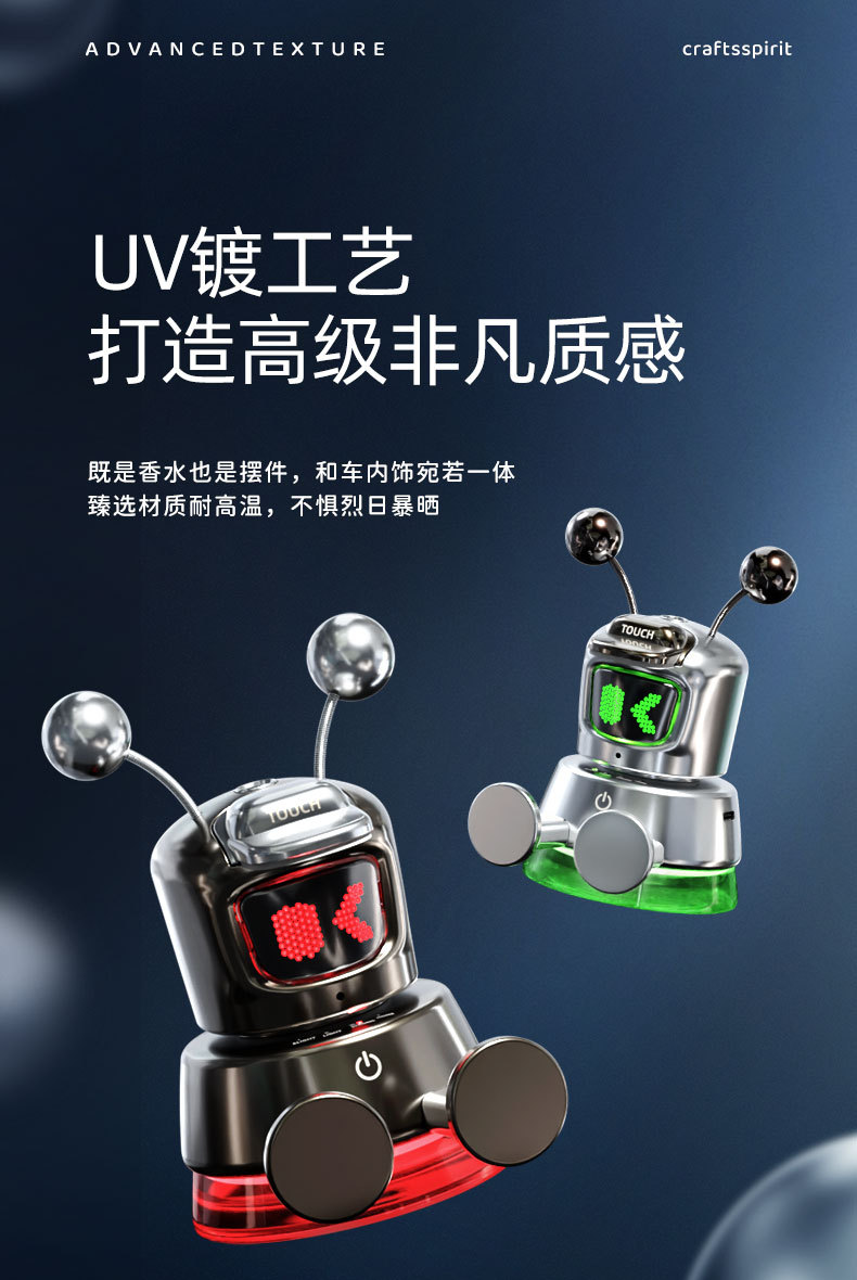 车载香熏手机机器人摆件自动感应智能香水持久喷雾自动除异味香氛详情17